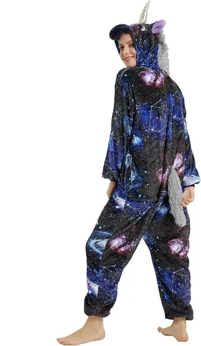 Vista 6 de Mameluco de Navidad para adultos, disfraz de unicornio para mujer, pijama de Halloween