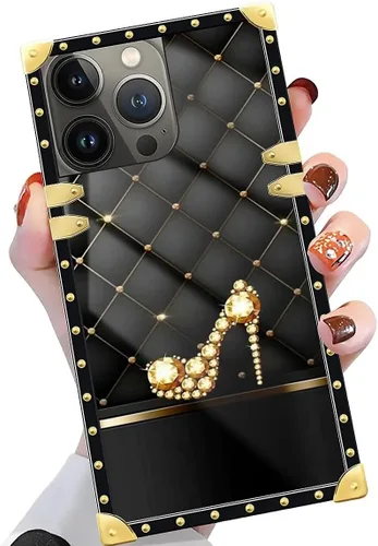 Vista 81 de Funda compatible con iPhone X/Xs, TPU suave de lujo y parte trasera de policarbonato duro para niñas y mujeres, funda protectora a prueba de golpes