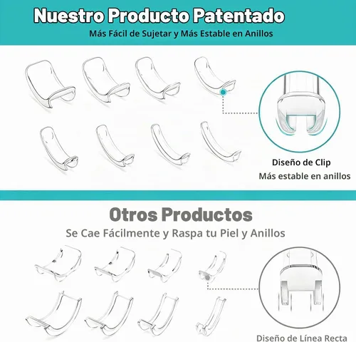 Vista 2 de Medidores de anillos para anillos sueltos, ajustadores de tamaño de anillo