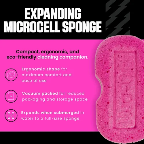 Vista 9 de Muc Off Esponja expansiva: esponja de limpieza de bicicleta Microcell de primera calidad con forma ergonómica y facilidad de uso