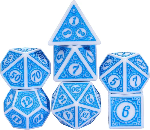 Vista 20 de Juegos de dados DND, 175 dados poliédricos D&D con 4 bolsas de cuero 25sets/175pcs