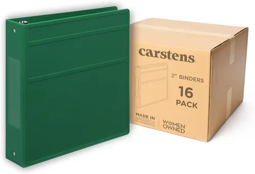 Vista 19 de Carstens Carpeta de 3 Anillos de Servicio Pesado de 2 Pulgadas - Apertura Lateral, Negro, Plástico Duradero, Anillos Sin Espacios, Cubiertas