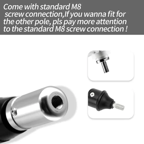 Vista 5 de SANLIKE Telescopic Fiberglass Boat Hook with Non-Slip Hand Grips for Docking