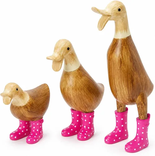 Vista 8 de Pato con botas, decoraciones de patio, arte de jardín, patos charcos con botas de agua manchadas lindas - Individual - Estatuas de decoración
