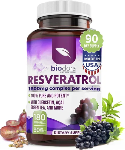 Vista 9 de Resveratrol NAD+ 1400mg Suplemento antioxidante NAD Trans-Resveratrol con NAD Apoya la salud celular, la energía y el antienvejecimiento