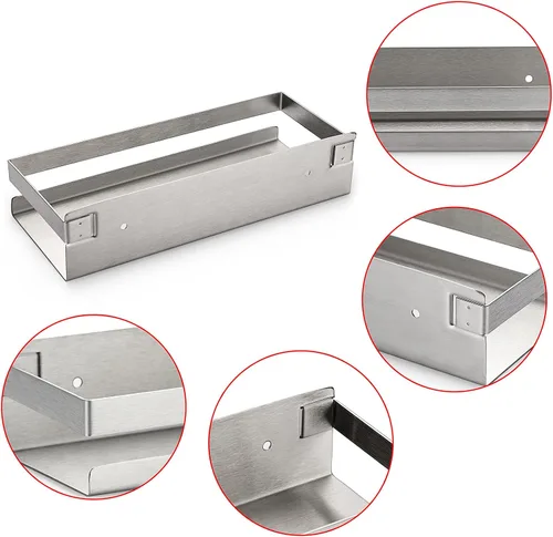 Vista 4 de OwnMy Estante de ducha de baño de acero inoxidable de 10 pulgadas, cesta de cocina, estante de ducha, estante de almacenamiento de baño de metal a