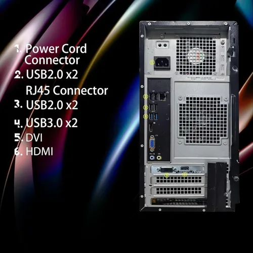 Vista 4 de Dell Computadora de escritorio OptiPlex para juegos RGB, Intel Core i5, GeForce GTX 750 Ti 4G, 16 GB de RAM, SSD de 512 GB, teclado y mouse RGB