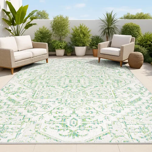 Vista 19 de JONATHAN Y SMB105D-28 - Alfombra de pasillo Boho para interiores y exteriores 2 x 8, color Negro/Gris, con textura de estrella, tejida
