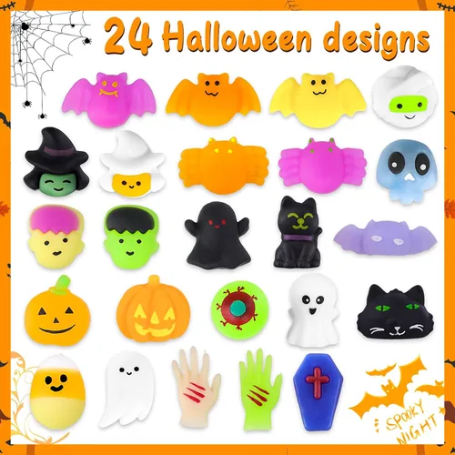 Vista 2 de MGparty 24 juguetes de Halloween para niños, regalos de fiesta de Halloween, bolsas de regalo, premios, decoraciones de Halloween, juguetes