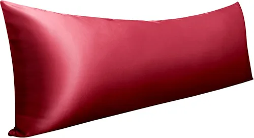 Vista 55 de NTBAY Paquete de 2 fundas de almohada estándar de satén para cabello y piel, lujosas y sedosas fundas de almohada con cierre de sobre, 20 x 26