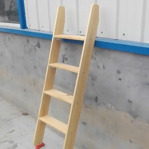 Vista 7 de Escalera antideslizante de madera de 60 pulgadas con 5 bandas de rodadura anchas, escalera de seguridad para adultos mayores