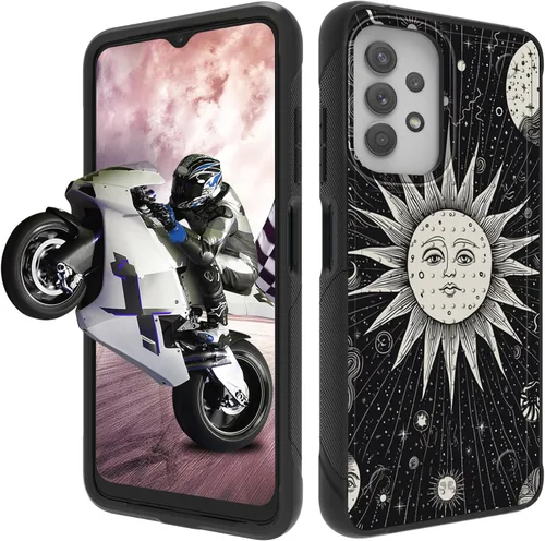 Vista 56 de Funda protectora resistente de doble capa para Samsung A14 5G (parte trasera con textura antideslizante), TPU suave a prueba de golpes, para Samsung