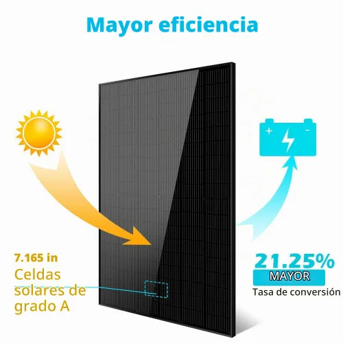 Vista 2 de SUNGOLDPOWER UL61730 Panel solar de 415 W, 6 unidades, monocristal, célula de clase A, negro, alta eficiencia, VMP 31.1V/PC, para sistema solar