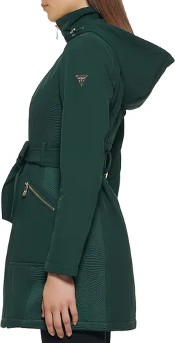 Vista 3 de GUESS Softshell Coat Casual, Transitional Jacket for Women, Fall to Winter Wardrobe