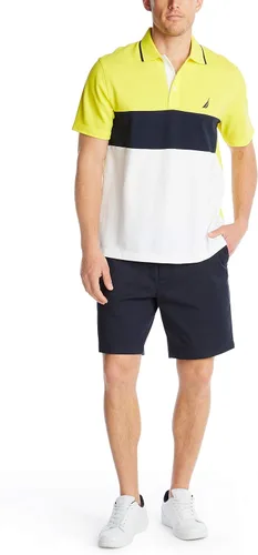 Vista 2 de Nautica Polo de manga corta 100% algodón piqué bloque de color para hombre
