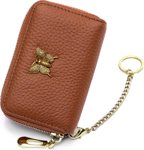 Vista 13 de imeetu Tarjetero RFID para mujer, cartera para tarjetas de visita (negro)
