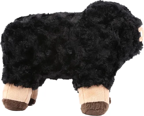 Vista 2 de JINX Minecraft Oveja de peluche de peluche, negro, 10 pulgadas de largo