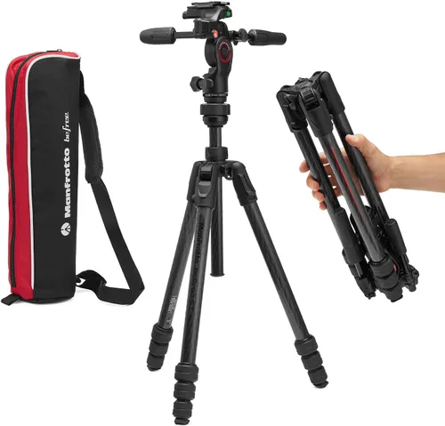 Vista 15 de Manfrotto Befree - Kit de trípode avanzado de 3 vías, trípode y cabezal
