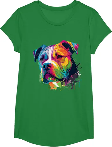 Vista 115 de Colorful American Bulldog American Bully Men Women T-Shirt Asphalt Grey