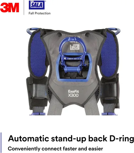 Vista 5 de 3M 1113704 DBI-SALA ExoFit X300 Arnés de seguridad para escalada/posicionamiento/rescate Protección contra caídas, OSHA, ANSI, espalda, cadera
