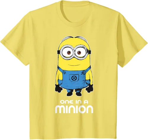 Vista 50 de Despicable Me Camiseta estampada Minions Bob One in A Minion Negro