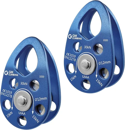 Vista 12 de GM CLIMBING Polea micro 30kN CE UIAA de la mejilla del oscilación certificada