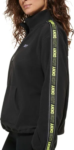 Vista 3 de DKNY Sudadera con capucha y logotipo de manga para mujer