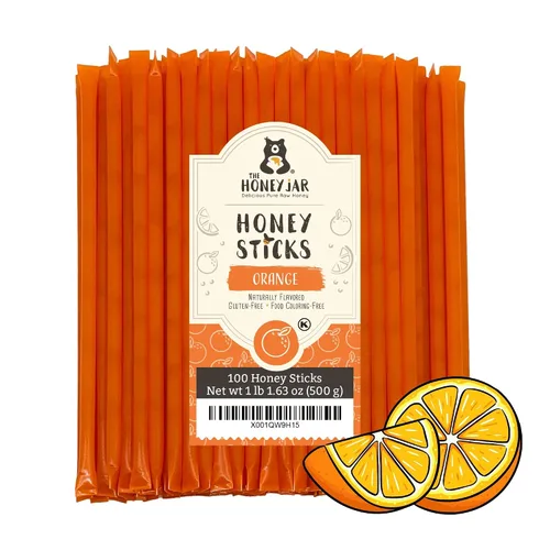 Vista 29 de The Honey Jar Palitos de miel con sabor a mora, pajitas de miel pura para el té, café o un placer saludable, una cucharadita de miel saborizada por