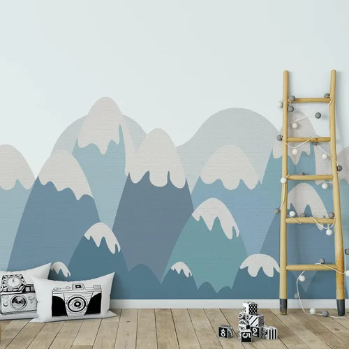 Vista 9 de Alwayspon Mural de pared de tela de arco iris, autoadhesivo, adhesivo de pared para decoración de habitación de niños, cuarto de bebé, acuarela