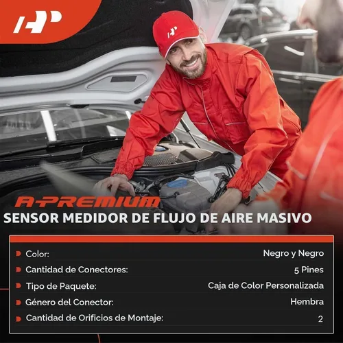 Vista 6 de A-Premium Sensor Medidor de Flujo de Aire Masivo MAF Compatible con Nissan Altima 04-14, Rogue 08-13, Frontier 05-19, Murano 03-07 09-14