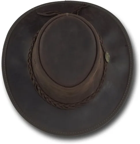 Vista 17 de Barmah Hats Sombrero plegable de cuero Bronco - Artículo 1060