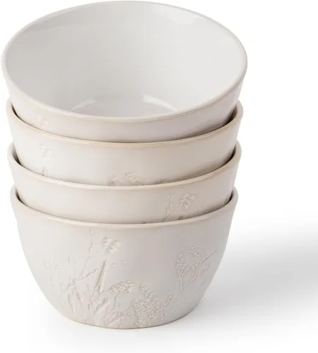 Vista 9 de DOWAN Cuencos de cerámica de 32 onzas – Juego de 4 cuencos de sopa grandes para cereales, ramen, pho, pasta y ensalada – Cuencos de sopa apilables