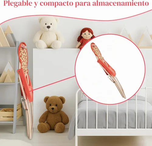 Vista 8 de Silla alta plegable para muñeca de bebé, accesorios para muñecas, muñecas y accesorios para silla alta para muñecas de 18 pulgadas, juego