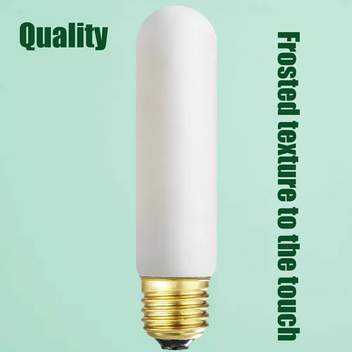 Vista 2 de Leools Bombilla LED esmerilada T10, bombilla LED tubular regulable E26, 8 W igual a 60 W, 3000 K, blanco suave, CRI90+, 600 lm, base E26