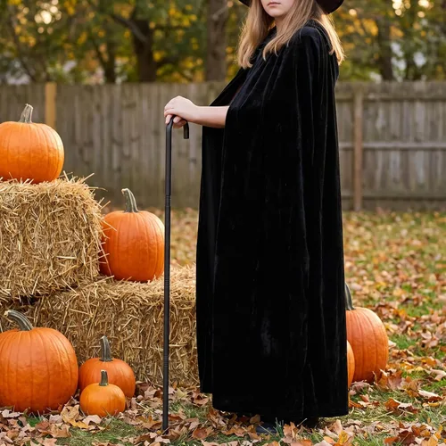 Vista 4 de Lurrose Bastón de cosplay para Halloween, bastón de plástico, muleta de mago, bastón de mago, accesorio para disfraz de escenario, accesorios
