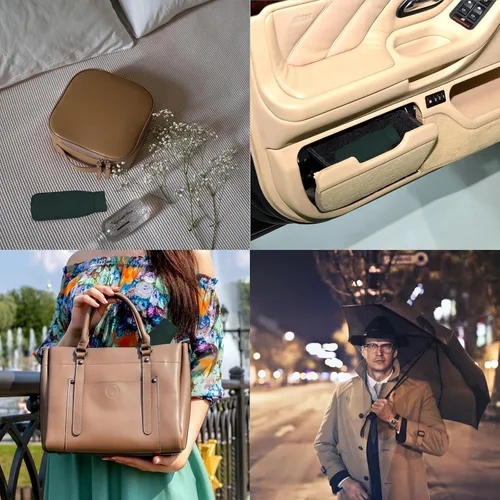 Vista 6 de Xiuying Feng Mini paraguas para viajes, paraguas pequeño para bolso con funda para sol y lluvia, paraguas con protección UV, paraguas ligero