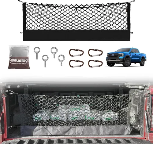 Vista 29 de Muslogy Red de carga para maletero estilo sobre compatible con accesorios Jeep Grand Cherokee L 2021-2024 2025, organizador de maletero de ajuste