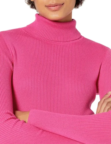 Vista 3 de Tienda Essentials Suéter ligero de manga larga y cuello alto para mujer