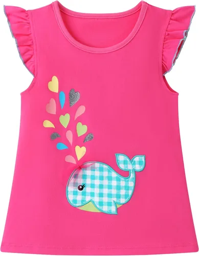 Vista 5 de Conjunto de camiseta sin mangas y shorts para niñas, ropa para verano, set de 2 piezas, 2 a 7 años