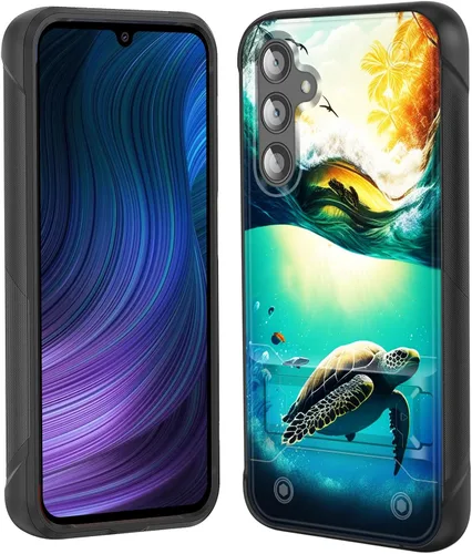 Vista 28 de Funda para Galaxy S24 Plus con soporte, doble capa híbrida de policarbonato duro y silicona suave, resistente a prueba de golpes, funda protectora