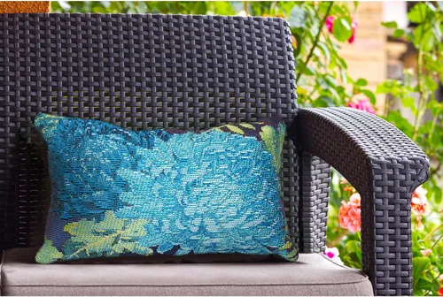 Vista 27 de Liora Manne Marina - Almohadas de fácil cuidado para interiores y exteriores, 12 x 18 pulgadas, color verde Verde Libre de Abejas