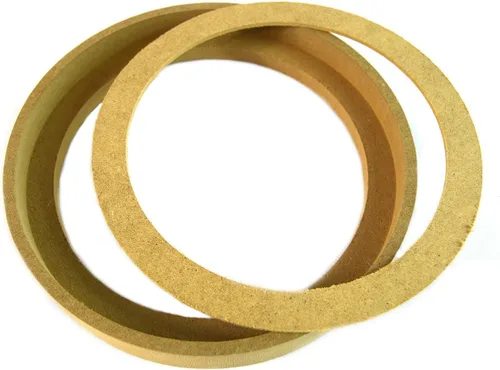 Vista 4 de Anillo de madera espaciador de altavoz, 1 par de 6.5 pulgadas, anillo de 6.5 pulgadas, anillo de MDF con bisel