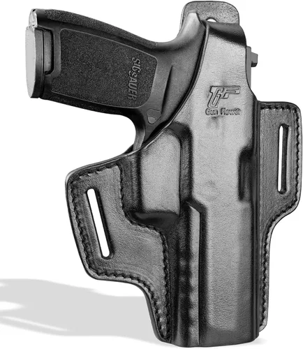 Vista 8 de OWB Leather Holster for Glock 17 19 19X 22 23 45, Taurus G2C/G3C, Sig P320 Compact, Colt 1911 5’’ No Rail – Full Grain Leather, Thumb Break
