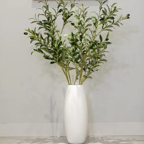 Vista 7 de Heleze Ramas de Olivo Artificiales de 39 Pulgadas Tallos de Vegetación Plantas Falsas con 222 Hojas para Florero Ramas de Olivo Falsas Decoración