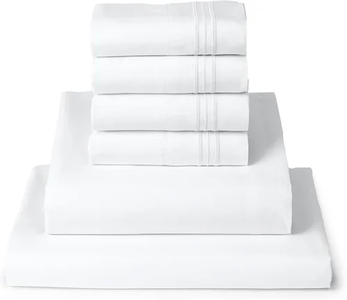 Vista 59 de Mellanni - Juego de sábanas individual de 4 piezas de la colección icónica, (incluyendo 2 fundas de almohada), bolsillo profundo de 16 pulgadas 1102
