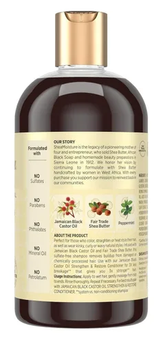 Vista 2 de Shea Moisture Jamaican Black Shampoo Strengthen 13 onzas (paquete de 6)