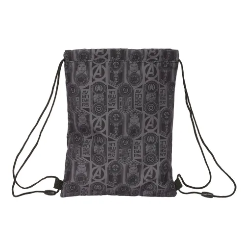 Vista 3 de Bolsa Mochila con Cuerdas The Avengers Vendetta Negro 26 x 34 x 1 cm