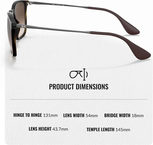 Vista 5 de Ray-Ban RB4187 CHRIS Square Shaped Sunglasses for Men & Women with Official RAYBAN Eyewear Kit