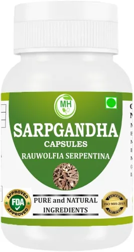 Vista 4 de Morsan Healthcare Rauwolfia Serpentina (Sarpgandha) Cápsulas – 60 cápsulas vegetales 500 mg de extracto de hierbas Suplemento ayurvédico natural