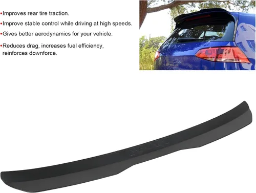 Vista 2 de Fydun Alerón trasero de techo ABS para Seat Maxton MK1-MK7, 2000-2021, ajuste universal para hatchback